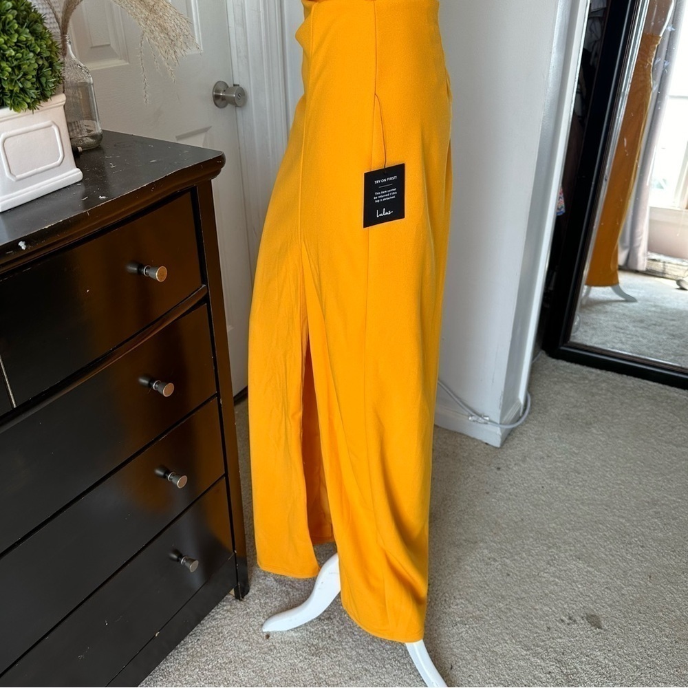 LULU’S MALIA RUCHED STRAPLESS MAXI DRESS - Picture 12 of 16